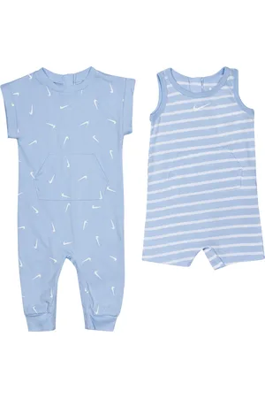 Nike 2pk Romper Unisex Trainingspakken - Blauw - Maat: 50 - 56 CM - Katoen Jersey - Foot Locker