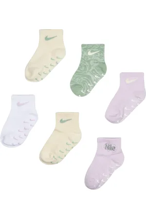 Nike Kids Ankle 6 Pack Unisex Sokken - Paars - Maat: 6- 12 MONTHS - Katoen - Foot Locker