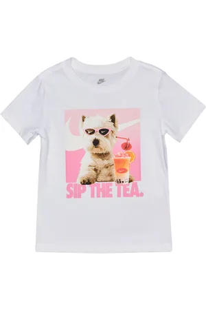 Nike Gfx Unisex T-shirts - Wit - Maat: 92 - 98 CM - Katoen Jersey - Foot Locker