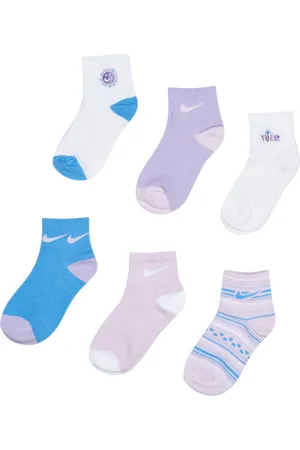 Nike Kids Ankle 6 Pack Unisex Sokken - Roze - Maat: 23.5 - 27 - Katoen - Foot Locker