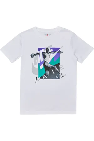 Jordan Retro Unisex T-shirts - Wit - Maat: 128 - 137 CM - Katoen Jersey - Foot Locker