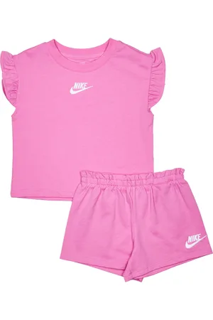 Nike Ruffle Unisex Trainingspakken - Roze - Maat: 74 - 80 CM - Katoen French Terry - Foot Locker