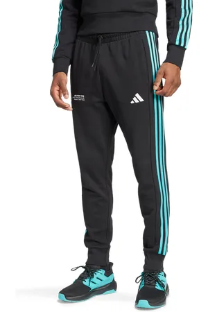 adidas Mercedes Heren Broeken - Zwart - Maat: S - Katoen Jersey - Foot Locker