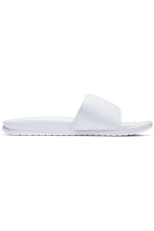 Nike Benassi Dames Slippers en Sandalen - Wit - Maat: 35.5 - Mesh/Synthetisch - Foot Locker