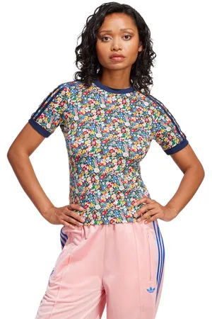 adidas Originals X Liberty London Dames T-shirts - - Maat: 34 - Katoen Jersey - Foot Locker
