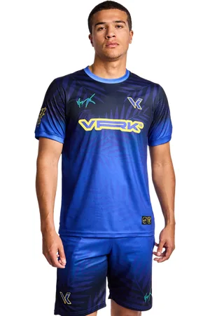 Vrunk Jungle Brazil Heren T-shirts - Blauw - Maat: XS - Poly Jersey - Foot Locker