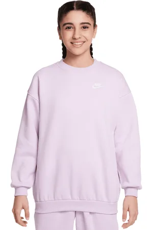 Nike Club Unisex Sweatshirts - Paars - Maat: 122 - 128 CM - Foot Locker