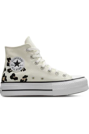 Converse Ctas Platform High Dames Schoenen - Bruin - Maat: 35 - Canvas - Foot Locker