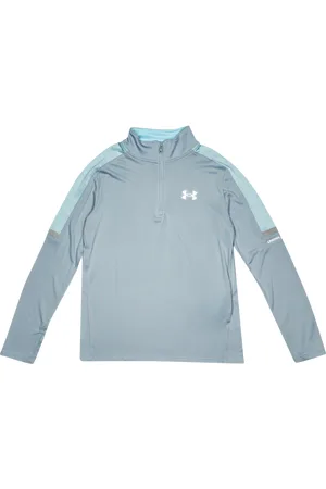 Under Armour Tech Utility 1/4 Zip Unisex Trainingspakken - Blauw - Maat: 127 - 137 CM - Poly Jersey - Foot Locker