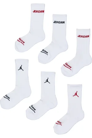 Jordan Kids Crew 6 Pack Unisex Sokken - Wit - Maat: 31 - 34 - Foot Locker