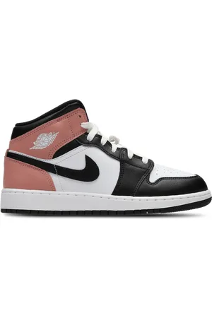 Jordan Aj1 Mid Unisex Schoenen - Wit - Maat: 36 - Leer - Foot Locker