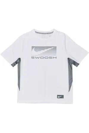 Nike Swoosh Unisex T-shirts - Wit - Maat: 122 - 128 CM - Poly Jersey - Foot Locker
