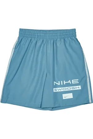 Nike Swoosh Unisex Korte Broeken - Blauw - Maat: 122 - 128 CM - Poly Woven - Foot Locker