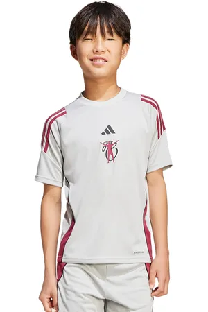 adidas Bellingham Tiro Unisex T-shirts - Grijs - Maat: 123 - 129 CM - Poly Jersey - Foot Locker