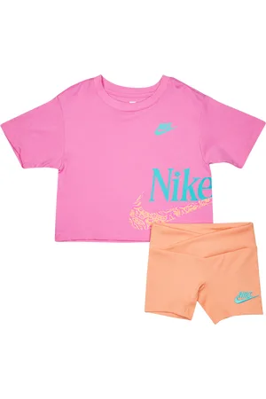Nike Wild Flower Unisex Trainingspakken - Roze - Maat: 92 - 98 CM - Katoen Jersey - Foot Locker