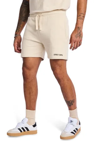 street cartel Darkside Heren Korte Broeken - Wit - Maat: XS - Katoen French Terry - Foot Locker
