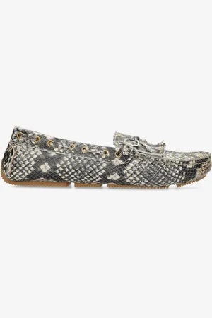 Fred de la Bretoniere Loafer Billy Indy Snake Zwart/Wit