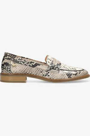Fred de la Bretoniere Loafer Bodil Python Zwart/Wit