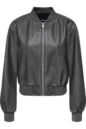 ONLY Onljane Faux Leather Washed Bomber :