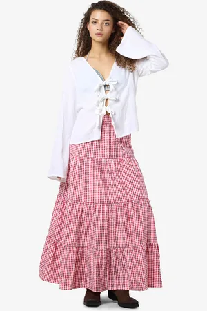 Noisy May Nmleilani L/s V-neck Tie Blouse Wvn