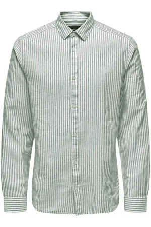 Only & Sons Onscaiden Ls Stripe Linen Shirt 660: