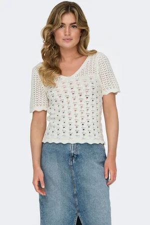 ONLY Onlbecca Life Ss V-neck Top Knt