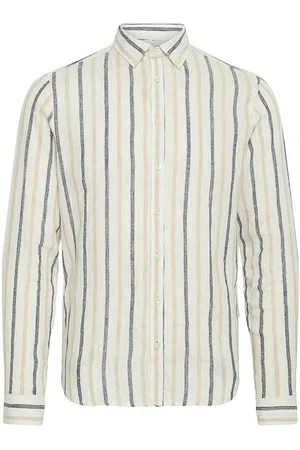 Casual Friday Cfdylan Ls Bd Striped Linen Shirt:sh