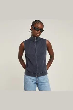 G-Star Washed Zip Lichtgewicht Gebreide Top