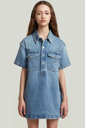 G-Star Collar Denim Blousejurk Meisjes