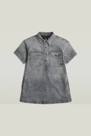 G-Star Collar Denim Blousejurk Meisjes