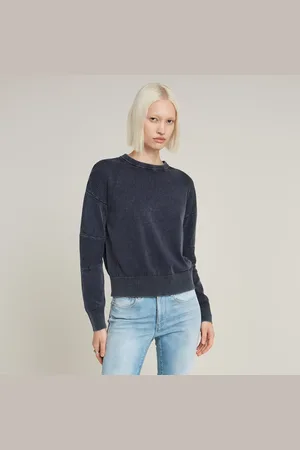 G-Star Washed Lichtgewicht Gebreide Biker Trui