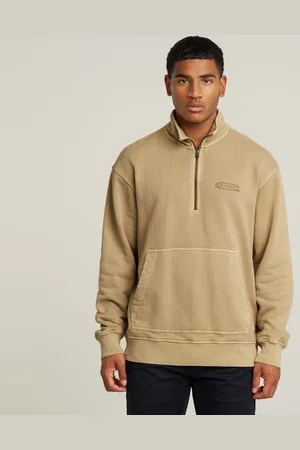 G-Star Washed Half Zip Relaxed Sweater