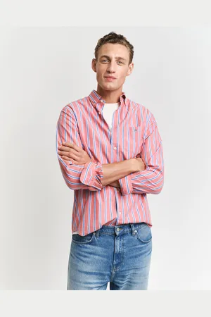 GANT Men Regular Fit Classic overhemd met strepen van poplin (M)