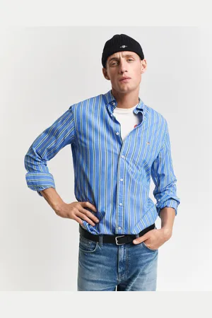 GANT Men Regular Fit Classic overhemd met strepen van poplin (S)