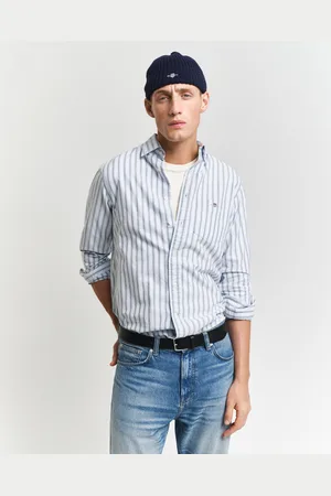 GANT Men Regular Fit Classic Oxford-overhemd met strepen (S)