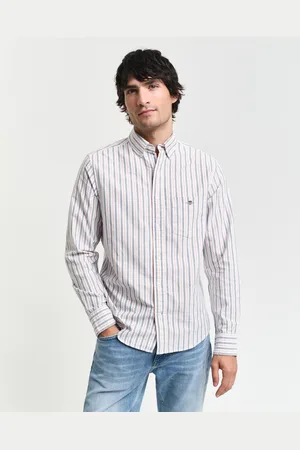 GANT Men Regular Fit Classic Oxford-overhemd met strepen (S)