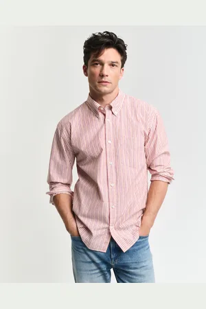 GANT Men Relaxed Fit Heritage gestreept overhemd van poplin (S)