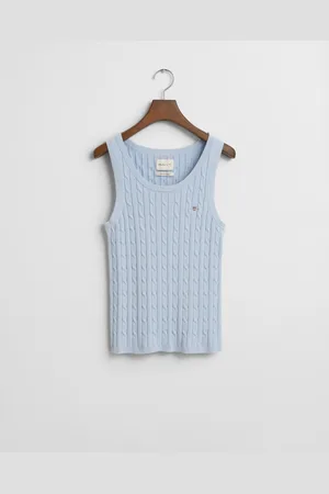 GANT Women Kabelgebreide tanktop van stretchkatoen (XS)