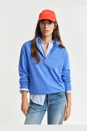 GANT Women Shield sweatshirt met korte rits (L)