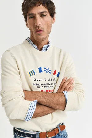 GANT Men Nautical Flags sweater met ronde hals (M)
