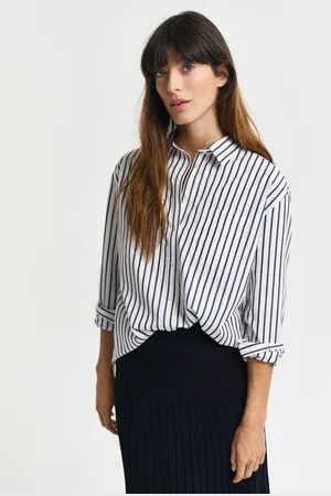 GANT Women Relaxed Fit poplin overhemd met strepen (34)