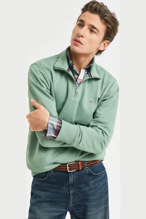 GANT Men Shield sweatshirt met korte rits (XXL)