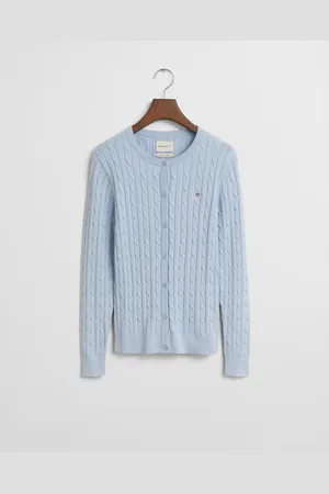 GANT Women Kabelgebreid vest van stretchkatoen (XS)