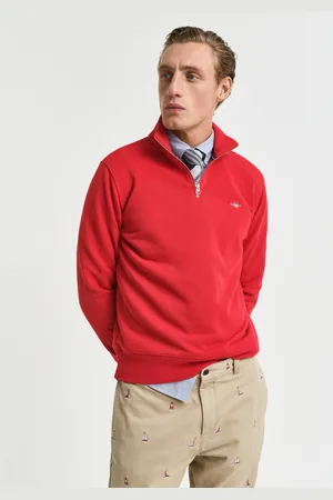 GANT Men Shield sweatshirt met korte rits (XXL)