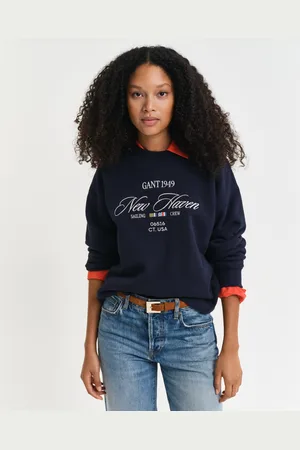 GANT Women Sailing Graphic sweatshirt met ronde hals (S)