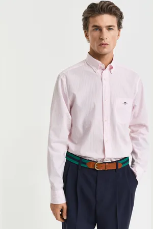 GANT Men Regular Fit Classic overhemd met strepen van poplin (S)