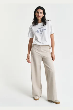 GANT Women Broek met hoge taille en knopen (32)