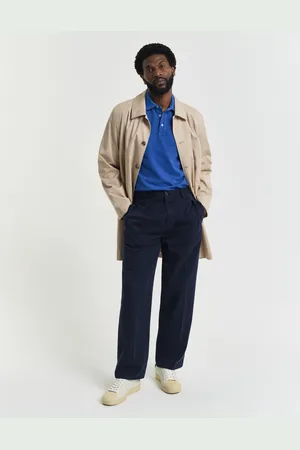 GANT Men Relaxed Fit chino met plooien van katoenkeper (32/32)