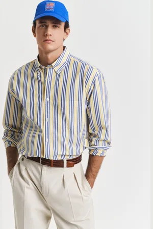 GANT Men Relaxed Fit Striped Heritage Poplin overhemd (S)