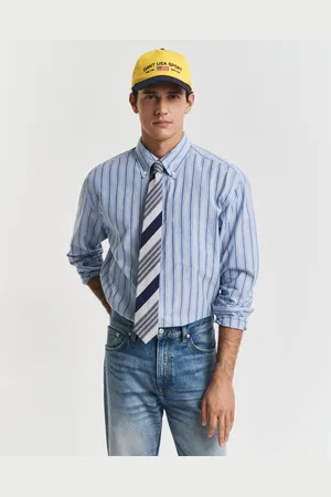 GANT Men Relaxed Fit Striped Heritage Poplin overhemd (S)